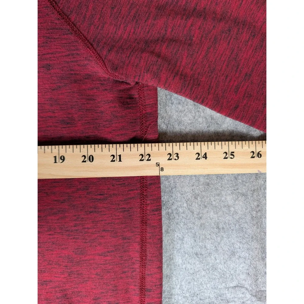 American Eagle Active Flex Mens Long Sleeve Shirt Burgundy Space Dye Raglan XL‎